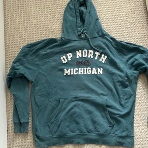 Teal 'Up North Michigan' Hoodie
